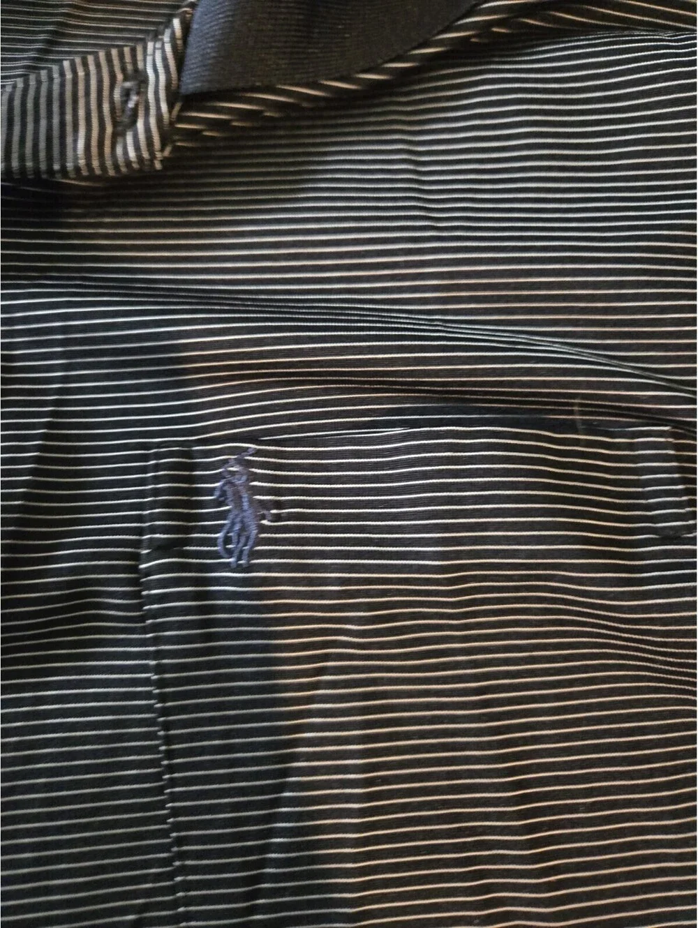 Polo Ralph Lauren Polo Shirt Men's Size XXL Blue Striped Pony Logo